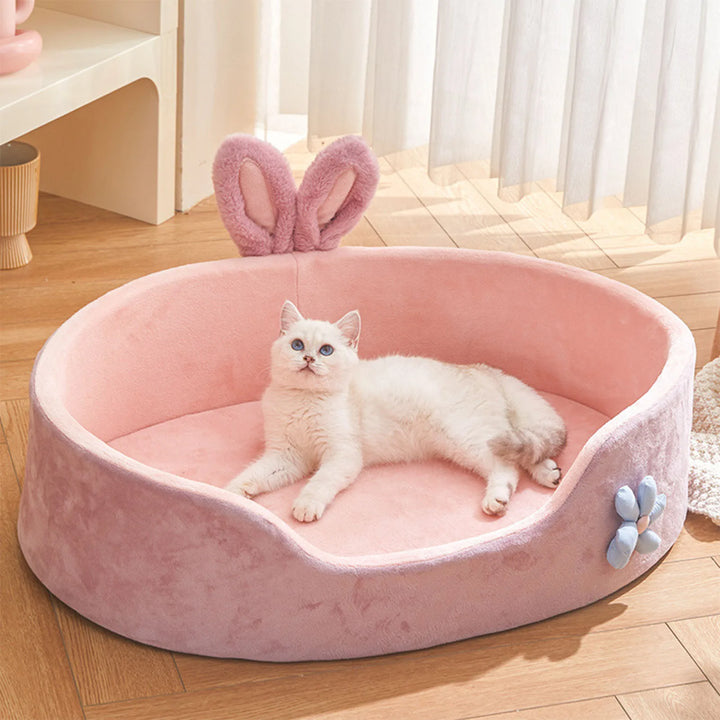 Detachable Pet Bed – Washable, Soft & Comfy Dog/Cat Sleeping Bed