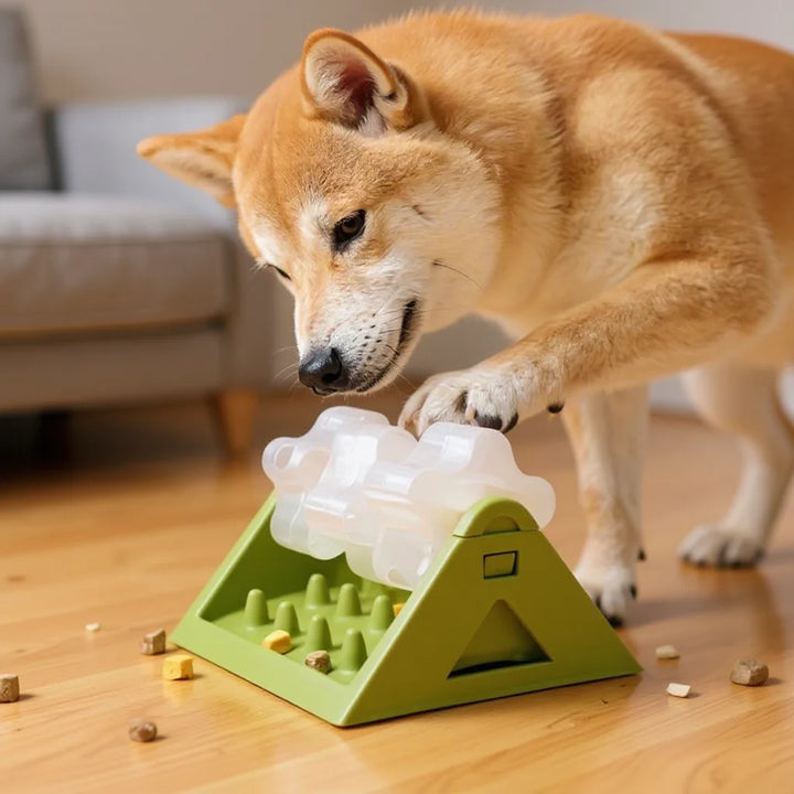 Interactive Dog Food Dispenser – Durable Puzzle Feeder with Slow-Feeding Design