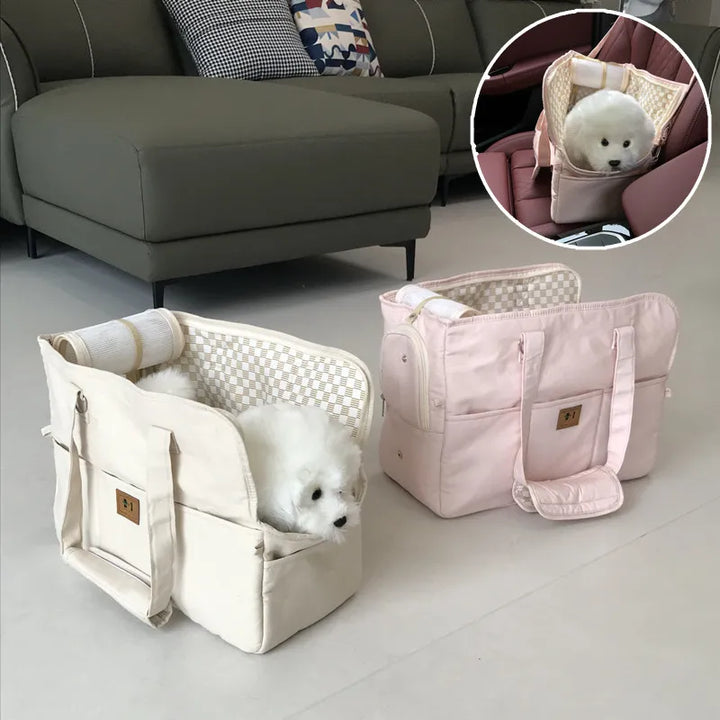 Portable Pet Carrier Bag – Shoulder Handbag & Car Seat for Dogs & Cats
