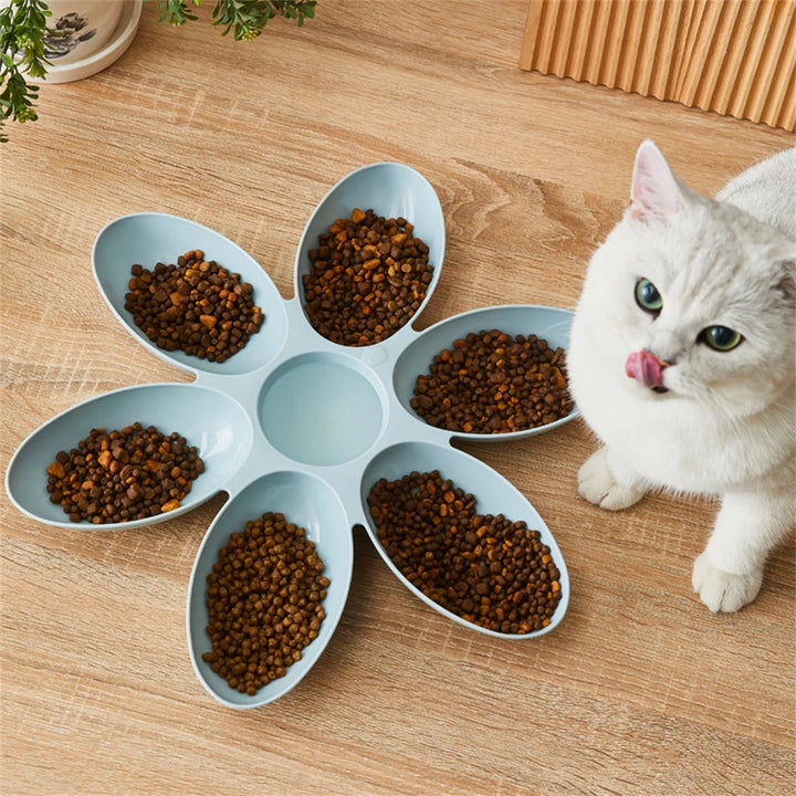 Cat Petal Bowl – Multifunctional Food & Milk Dish for Cats & Dogs 🐾🍽️