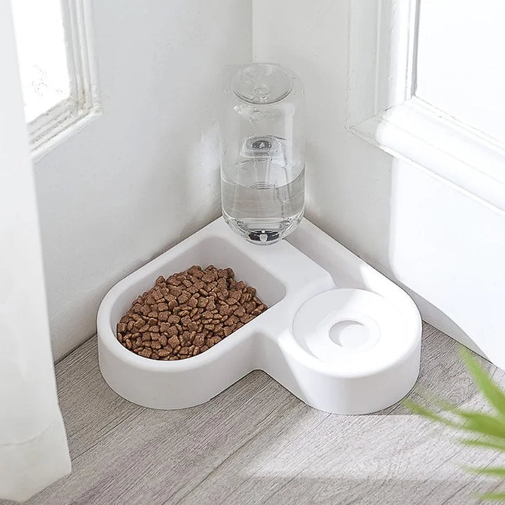 Double Pet Bowl – Food & Water Feeder for Cats and Small Dogs